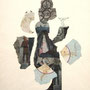 Pas loin de la cabale, Collage, signed 1973, 58,5 x 43,5  sold