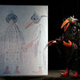 First, we design the figure and define outer appearance and proportions. In terms of proportions, both head and hands are larger than those of human beings.