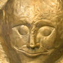 Athens,  National Museum of archaeology, funerary mask, Mycenien period, gold, XVIe C  bc. J.-C, - Greece -