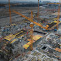 The worksite of new main railway station of Vienna, 2011- Austria -