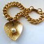 1950 romantico cuore con perla -art.78-   SOLD