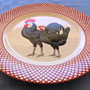 Vintage Devonshire dinner plate rooster hen 70s stunning by Haldon Group