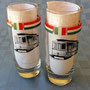 The Old Spaghetti Factory collectible glasses w/ a trolley car design 