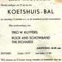 Aankondiging Koetshuis-bal op 12-10-1963