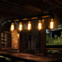 illuminazione bar locale retrò lampadario vintage industrial style stile