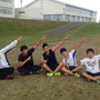 雄武高校陸上競技部の選手達との集合写真．