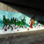 Grafitti-Wand Brücke