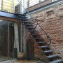 escalier bois métal