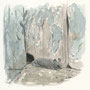 souris grise, aquarelle
