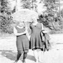 Clara Perkins and Violet Johnson Pipgras at Newman Lake – all wet after going for a swim