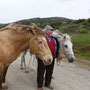 Ce monsieur  a tenu à nous présenter ses deux beaux chevaux