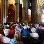 La messe des pélerins à midi