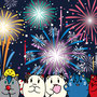 夏祭りを楽しむネコチャン