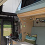 farfalla camper flip up - Interior, oberes Bett zusammengeschoben