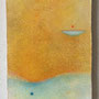 「水の惑星で・・・２」」　F４号　33.4×24.3cm　個人蔵