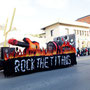 Homecoming floats were KISS themed, just like in 1975. 