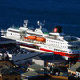 die MS Polarlys - gesehen vom Aksla, dem Hausberg von Ålesund..