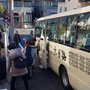 木曽路のバスが迎えに来ました。