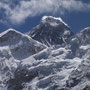 Vue sur le massif de l'Everest à Gorak Shep