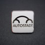 Volkswagen Autostadt Wolfsburg Emblem Pin alt weiß