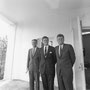 Les trois frères Kennedy (Maison-Blanche - 28 août 1963) : Robert, John Fitzgerald, Edward.