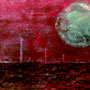 Land mit Mond     (Acryl, Kohle, Crayon)      25x17         2006