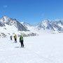 Abfahrt auf den Fieschergletscher