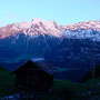 Sonnenuntergang am Titlis von der Alp Zingel, wo wir dann spontan übernachtet sind