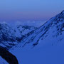 Morgenstimmung im Aufstieg....die Wolkenfront im Anmarsch