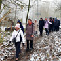 15.01.2025 Rundweg Zugmantel bei Orlen - P1/P2: Beginn der Wanderung auf der zunächst gemeinsamen Route.