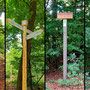 21.05.2025 Rundweg Theißtal - P1: Wegweiser an der Kreuzung am höchsten Punkt der Wanderung.