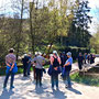 15.04.2026 Wallrabenstein - Graf Walram Rundweg - P2: An der Brücke vor der Burgruine Wallrabenstein.