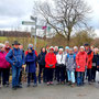 29.01.2025 Rundweg Parkplatz Eisersbach B417 - P1/P2: Gemeinsames Gruppenfoto beim Sportplatz der SG Hünstetten.