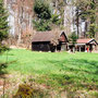 01.04.2026 Kesselbach-Limbach - P1: Hütten auf einer Lichtung im Wald.