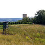 06.08.2025 Kiedrich (Stassen) Rundwanderweg - P1: Blick auf die Burg Scharfenstein.