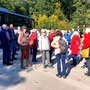 01.10.2025 Niederwalddenkmal-Rüdesheim: Ausstieg der Wanderinnen und Wanderer am Niederwalddenkmal.