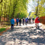 22.04.2026 Rundweg Siedlung Wildpark (über Hohe Kanzel) - P1: Wir verlassen auf der Trompeterstraße die Siedlung Wildpark in Richtung Jagdschloss Platte.