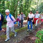 16.07.2025 Rundweg Parkplatz Saubrücke - Hirschkäferweg - P1: Die Wanderung beginnt mit einem steilen Anstieg in Richtung Wallbach.