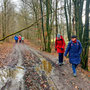 26.02.2025 Rundweg Heftricher Moor - P1: Entlang am Dattenbach auf matschigem Weg mit kleinen Hindernissen..