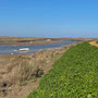 10th March pm: Burnham Overy Staithe harbour towards Burnham Overy Beach