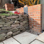 26th September: lull in activity although fine job done of re-setting dry-stone wall link with new external wall