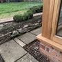 10th December: detail edging between lawn and conservatory