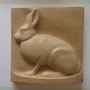 Lièvre variable ((Lepus timidus – Blanchon - Mountain hare ) – sculpture tactile taille x1 - Ecrins - Maison du Parc de Briançon