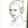 Skizze eines Mädchens (Bleistift auf Papier)
