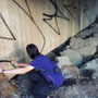 Desceipción: Espray sobre hormigón, Puente Chacayes / Rio Claro 2013.