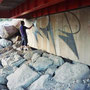 Desceipción: Espray sobre hormigón, Puente Chacayes / Rio Claro 2013.