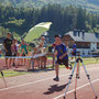 beim km/h-Test - Theresa Gruber mit 25,08 km/h und Valentin Rack mit 29,00 km/h waren die Schnellsten