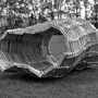 grid #5w   | wooden slats, screws | ca. 130 x 260 x 190 cm | 2015 (destroyed) | by daniel gregor