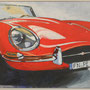 Jaguar E Type von Edgar 80x60 Acryl auf Malplatte 2011