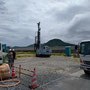 地盤補強工事施工中